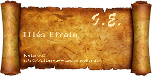 Illés Efraim névjegykártya